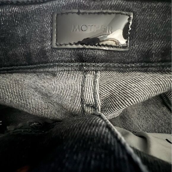 MOTHER Women's Straight Leg Jeans - Dark Blue - Picture 6 of 16